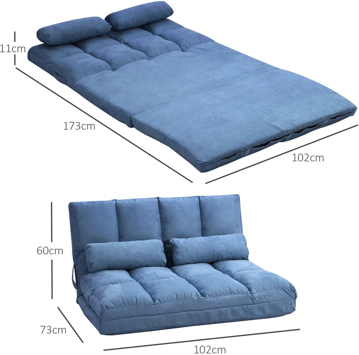 Granmaison Slaapbank uitklapbaar - Blauw