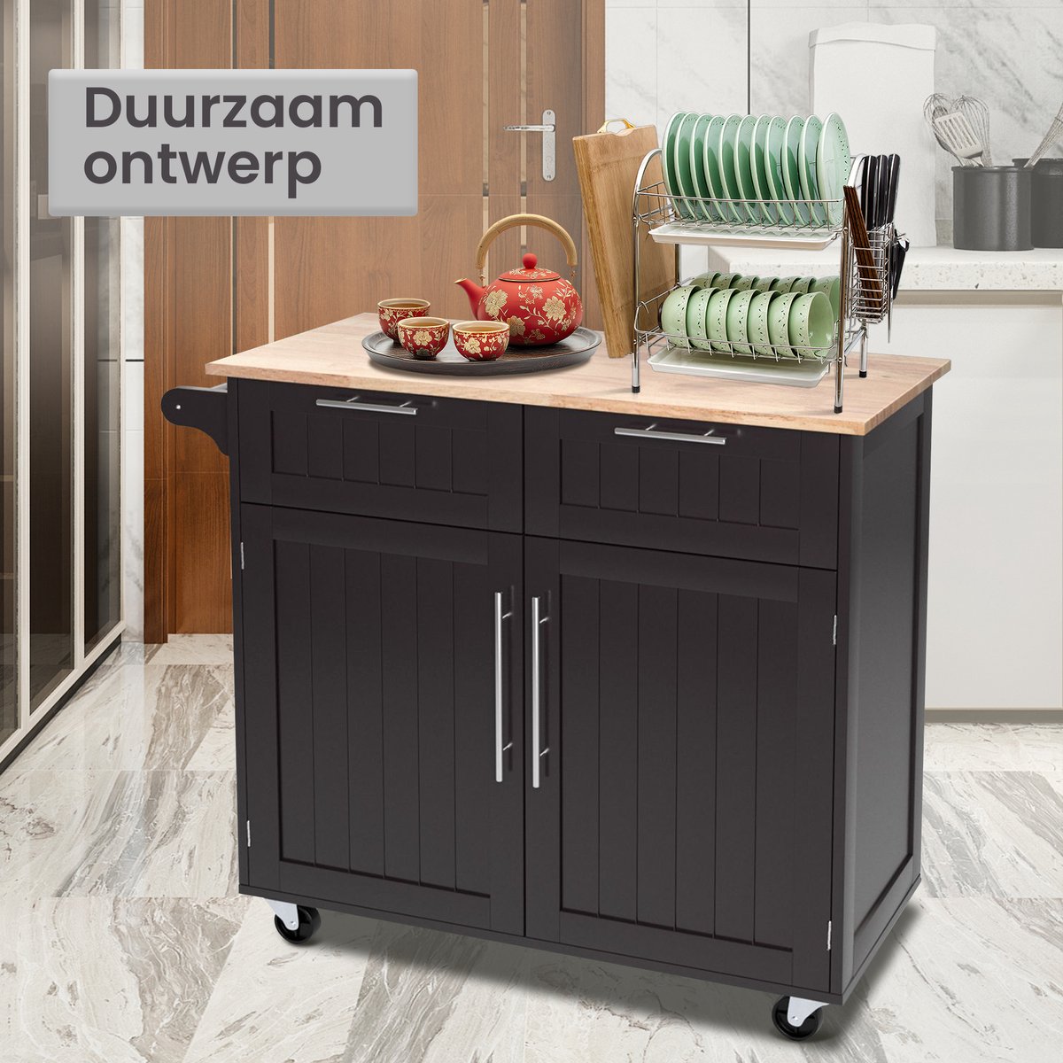 Granmaison Keukeneiland verplaatsbaar - Zwart