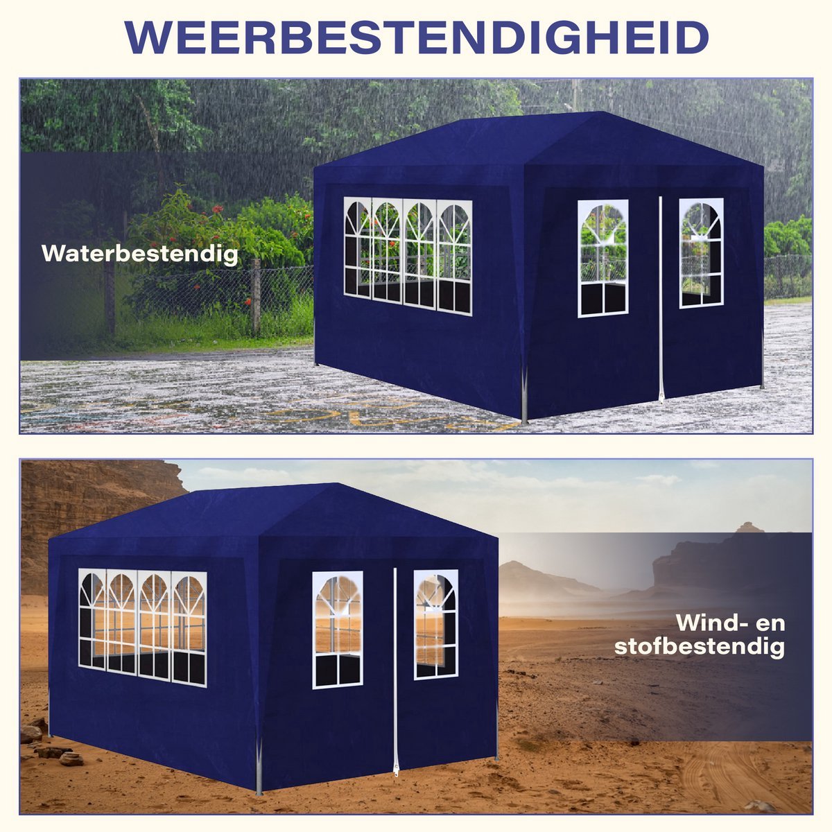 Granmaison Partytent opvouwbaar - Blauw