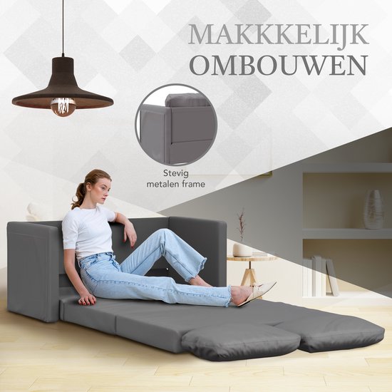 Granmaison Slaapbank uitklapbaar - Grijs