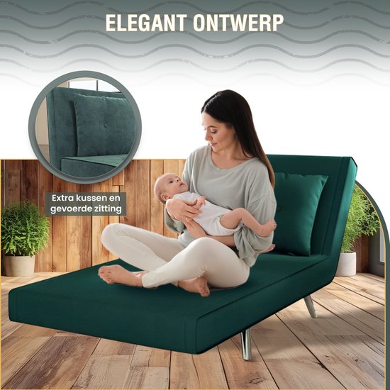 Granmaison Slaapstoel uitklapbaar - Groen
